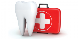 Image of a tooth and emergency kit