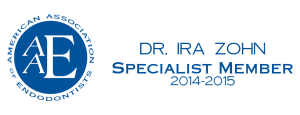 American Association of Endodontists logo - Dr. Ira Zohn, Specialist Member, 2014-2015